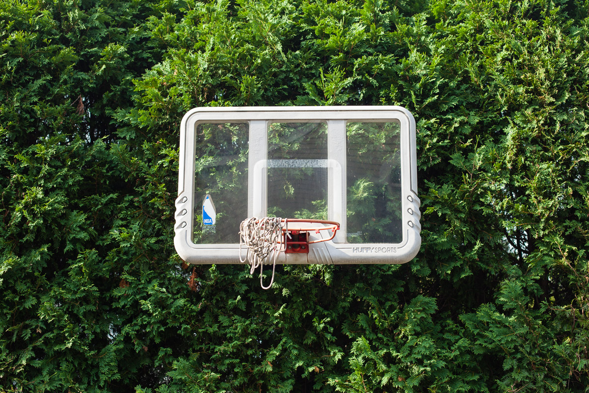 Martino's basketball net, Shelton, CT.