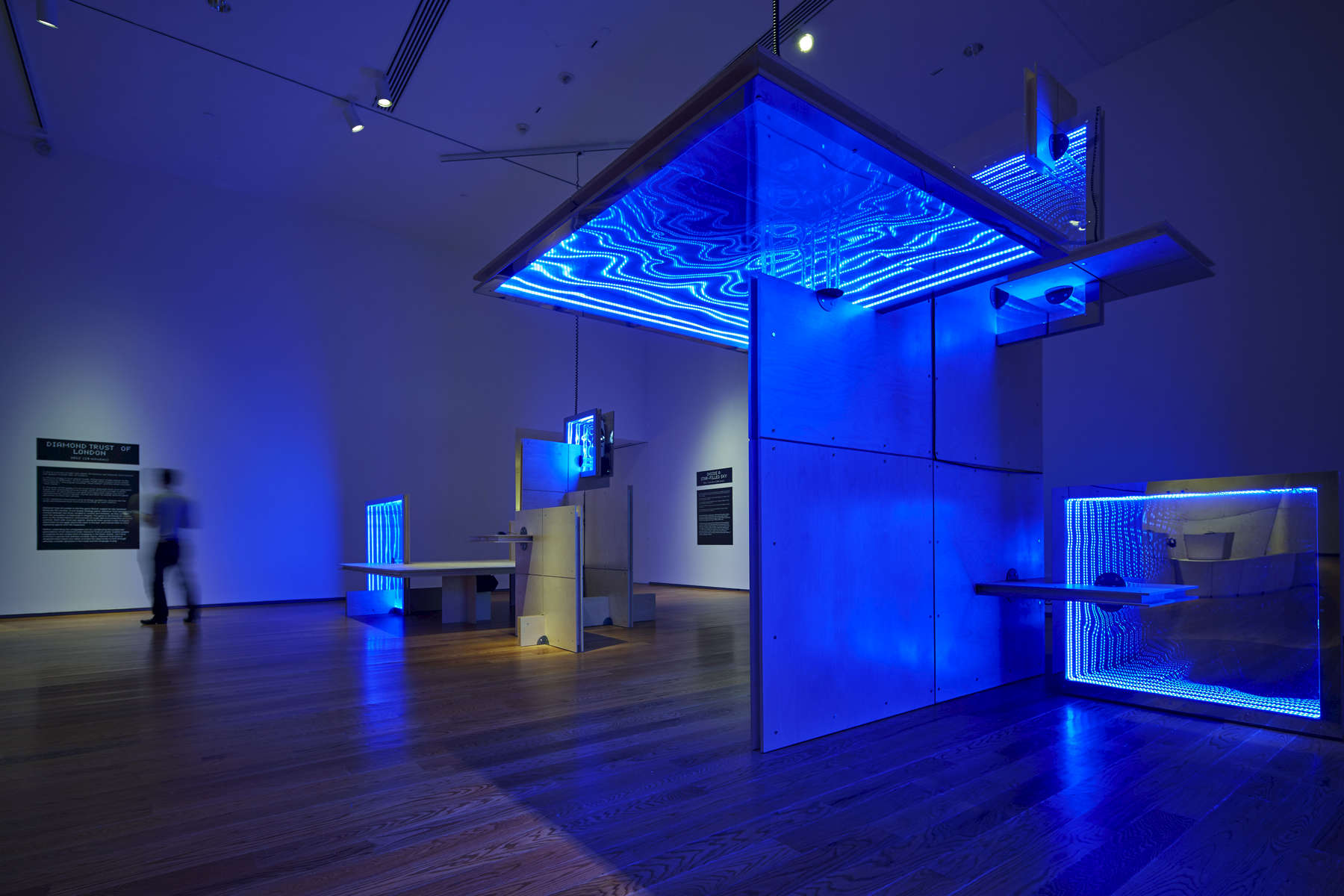 IKD was responsible for the installation and exhibition design of the first ever museum retrospective of a single video game designer. The exhibition, The Game Worlds of Jason Rohrer at the Davis Museum at Wellesley College, is a survey of the independent game designer Jason Rohrer work which has formed part of the Museum of Modern Art’s initial video game acquisition.The central theme examines where video games are positioned within our daily culture and questions whether or not video games are art. The space is designed around four large installations that both create immersive environments to enhance game-play and form an interpretation of the games themselves. It also challenges the traditional notion that exhibition design should sit quietly behind the exhibited work. While the design is centered on creating a focus on exhibited works The Games Worlds of Jason Rohrer explores new possibilities in exhibition design through the immersive installation environments. image by Ben KouTo see a panoramic click here