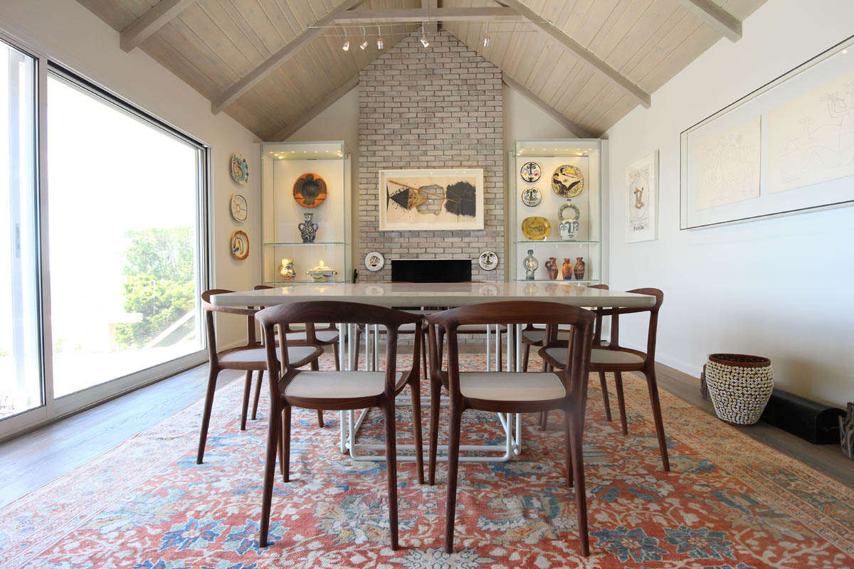 IKD has completed a renovation/addition of a residence in Bristol, RI. The room was design to display the client's collection of picasso ceramics and drawings. ikd also design and curated the custom casework, furniture, and lighting