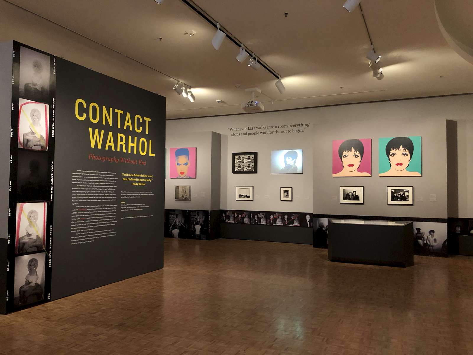 Contact Warhol: Photography Without End IKD oversaw all architectural and exhibition design elements including movable partitions, art display apparatus, layout of artwork, and graphic design for the project. IKD’s holistic, integrative approach to gallery design enabled a seamless visitor experience that considered issues of visitor flow, accessibility, spatial composition, and visual organization as well as the integration of several projected videos and an interactive table. The exhibition drew from a trove of over 3,600 original contact sheets revealing previously unseen photographic exposures for the first time, depicting intimate images of the artist’s daily life documenting everything from the mundane to his interaction with celebrities. 