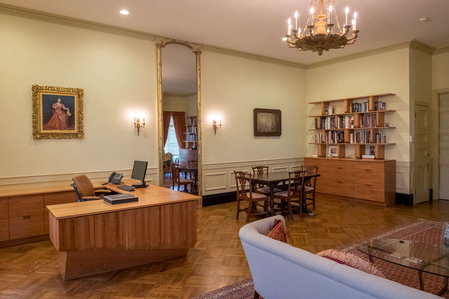 IKD was hired to renovate and design custom furniture for the new Isabella Stewart Gardner Museum Directors office. Photo by Christian Borger