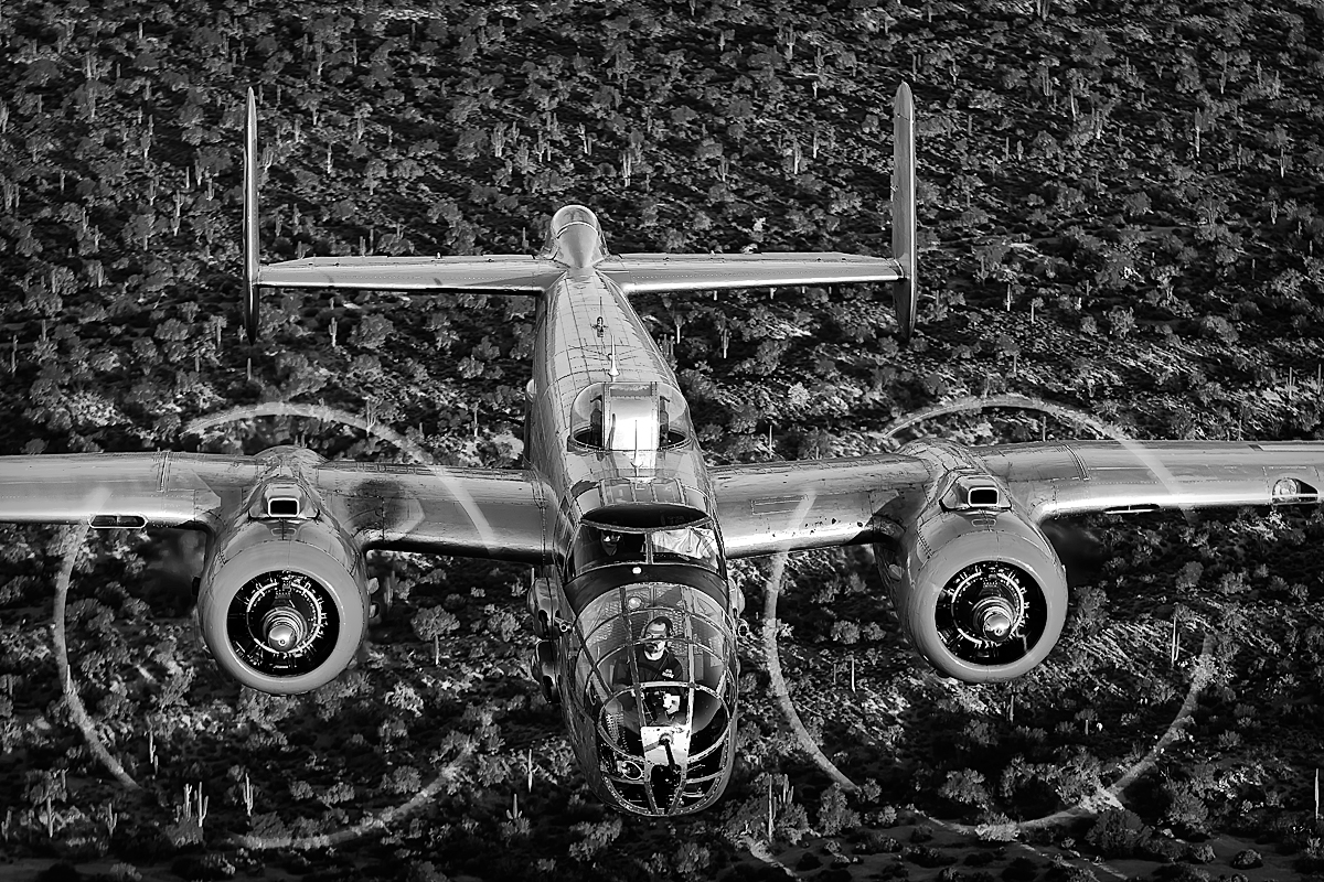 B-25 Mitchell - {quote}Maid in the Shade{quote},Image no: 12-003958.bw  NOT FOR SALE - CAF Arizona Wing have copyright to B-25 {quote}Maid in the Shade{quote}