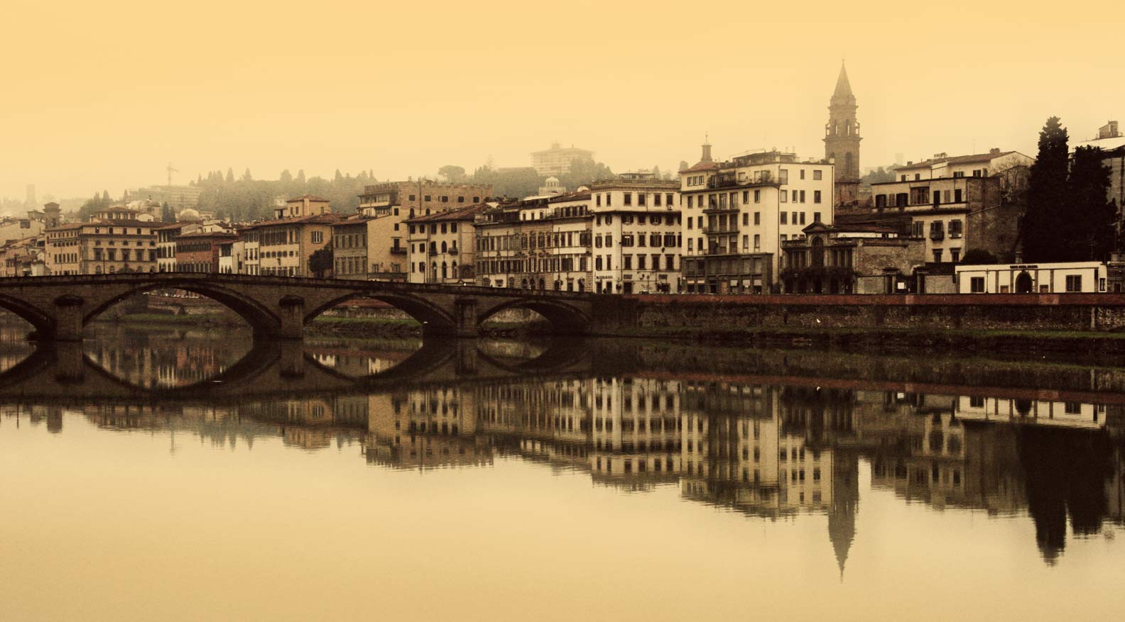 The banks of the River Arno - Florence, Italy