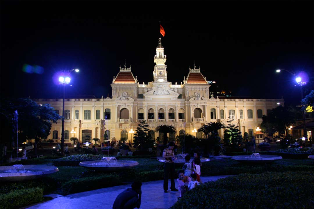 Hôtel de Ville de Saïgon (Ho Chi Minh City People's Committee Head office - was built in 1902-1908 in a French colonial style for the then city of Saigon. It was renamed after 1975 as Ho Chi Minh City People's Committee - Saigon, Vietnam