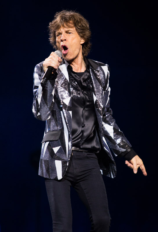 Mick Jagger of the Rolling Stones performs at the Wells Fargo Center in Philadelphia.