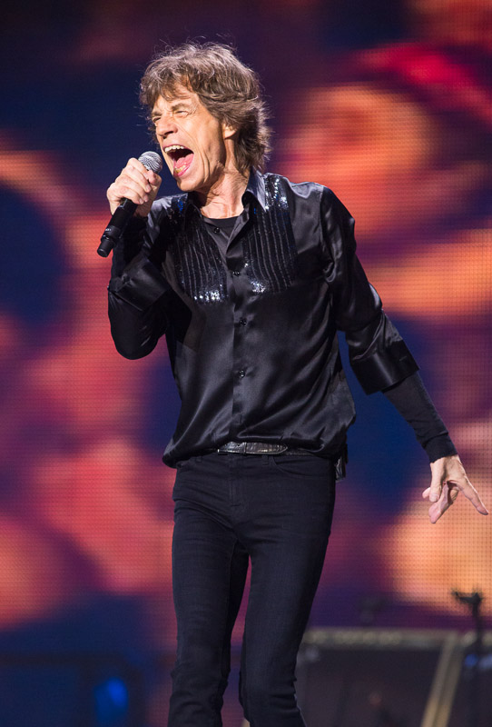 Mick Jagger of the Rolling Stones performs at the Wells Fargo Center in Philadelphia.