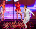Justin Bieber performs at the Wells Fargo Center in Philadelphia.