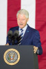 President Bill Clinton speaks at a Hillary Clinton rally on Independence Mall in Philadelphia.