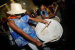 Maracatu drumming at the Noite Para os Tambores Silenciosos (Night of the Silent Drums) in Olinda, Pernambuco.