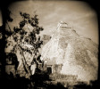 The Pyramid of the Magician at Uxmal, Mexico.