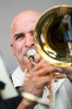 Jimmy Bosch performs with the Eddie Palmieri latin jazz band at the West Oak Lane Jazz Festival in Philadelphia.
