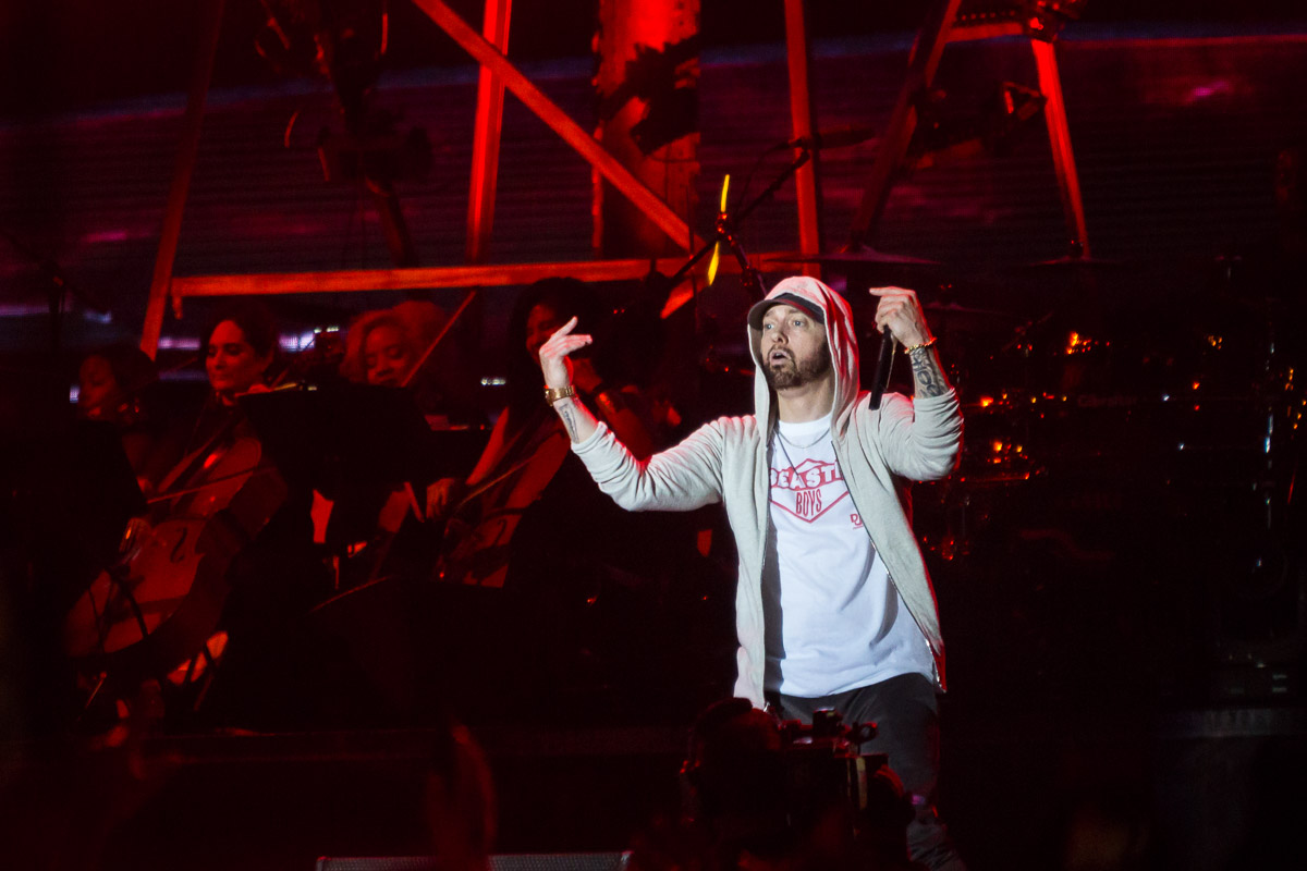 Eminem performs at the 2018 Firefly Festival in Dover, De.