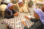 Card players in the han in Sanliurfa, Turkey.