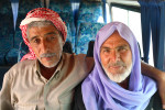 Portrait of men on a bus to Harran, Turkey.