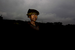 A young labourer is pictured at a mining site in the Jaintia Hills. 