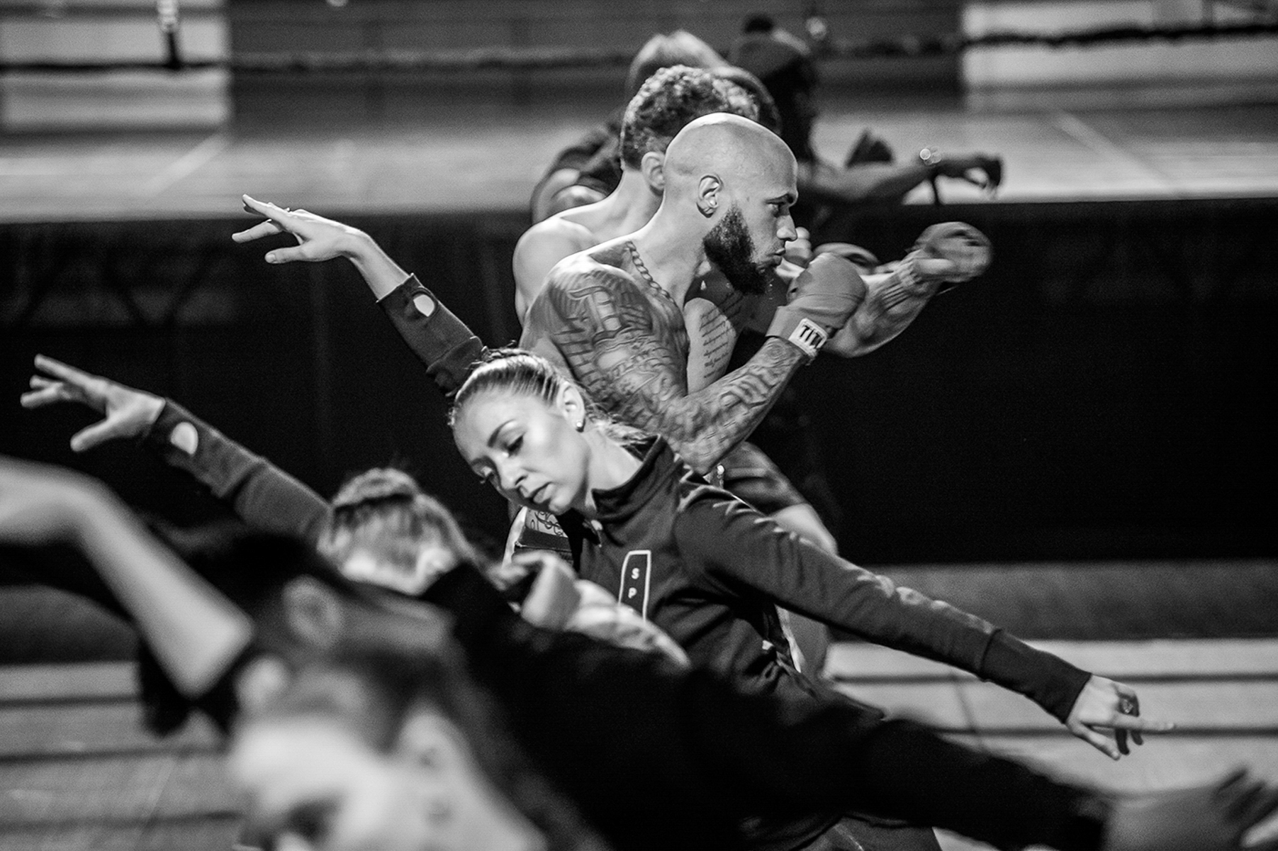 St. Paul Ballet dancers and Element Gym boxers rehearse for their collaborative performance, “The Art of Boxing, The Sport of Ballet,” on October 13, 2017 in St. Paul, MN.