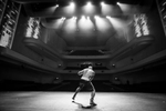Dalton Outlaw, boxer and owner of Element Gym, takes the stage at The Ordway Music Theater before a performance of “The Art of Boxing, The Sport of Ballet,” a collaborative performance done with St. Paul Ballet dancers on April 15, 2018 in St. Paul, Minnesota.