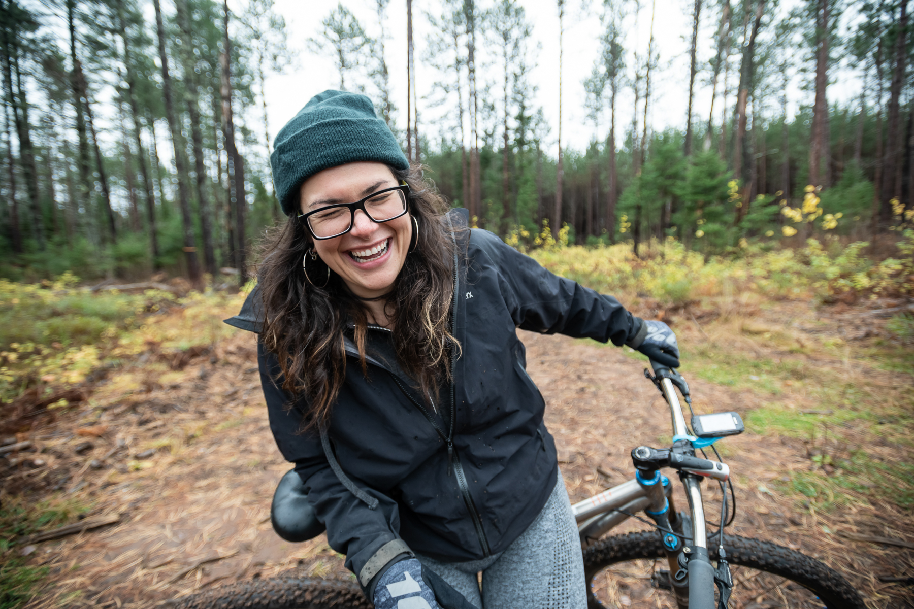 Alexandera Houchin poses for a portrait with her bike at the Cloquet Forestry Center in Cloquet, MN, on Oct 22, 2019.