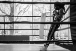 Deonte Sampson, boxer at Element Gym, takes a moment to rest during his workout at Element Gym on March 24, 2016 in St. Paul, MN.