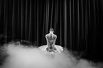 Jacqueline Willie McDaniel, performing as the Sugar Plum Fairy, prepares for her opening behind the curtain on December 2, 2016 in St. Paul, Minnesota.