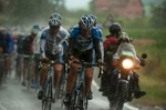 2005 STAGE 7 / Luneville to Karlsruhe: The Discovery team leads the race through the heavy July downpour, enroute   to Karlsruhe on July 10, 2005. 