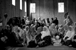 Relatives of victims gather at the Potocari memorial center, Bosnia, 2015.