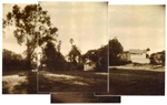 This California style bungaloo was build in the late 1800s as an onsite seaside residence for the hotel's owner.  Photographed during demolition4x5 film print collage - single panel from 4 Polaroid instant film positives.  