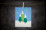 pURCHASE hEREneed a little winter cheer to spruce up your space?  these great trio of trees is sure to do the trick!  this is an 8x10 doodlegirl designs original.  it comes wrapped in a cellophane sleeve with cardboard backing.although this print can certainly stand alone, he does look super cute nestled in between his buddies:  reindeer (check out here) + snowman (check out here). crafted + printed in colorado, usa.