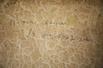 2009. Georgia, Village Nikozi. {quote}13th we are invaded, 14th we are alive{quote}, written on the wall of the house, from the familiy who hid from the Russian forces during the bombing of Nikozi Village. 