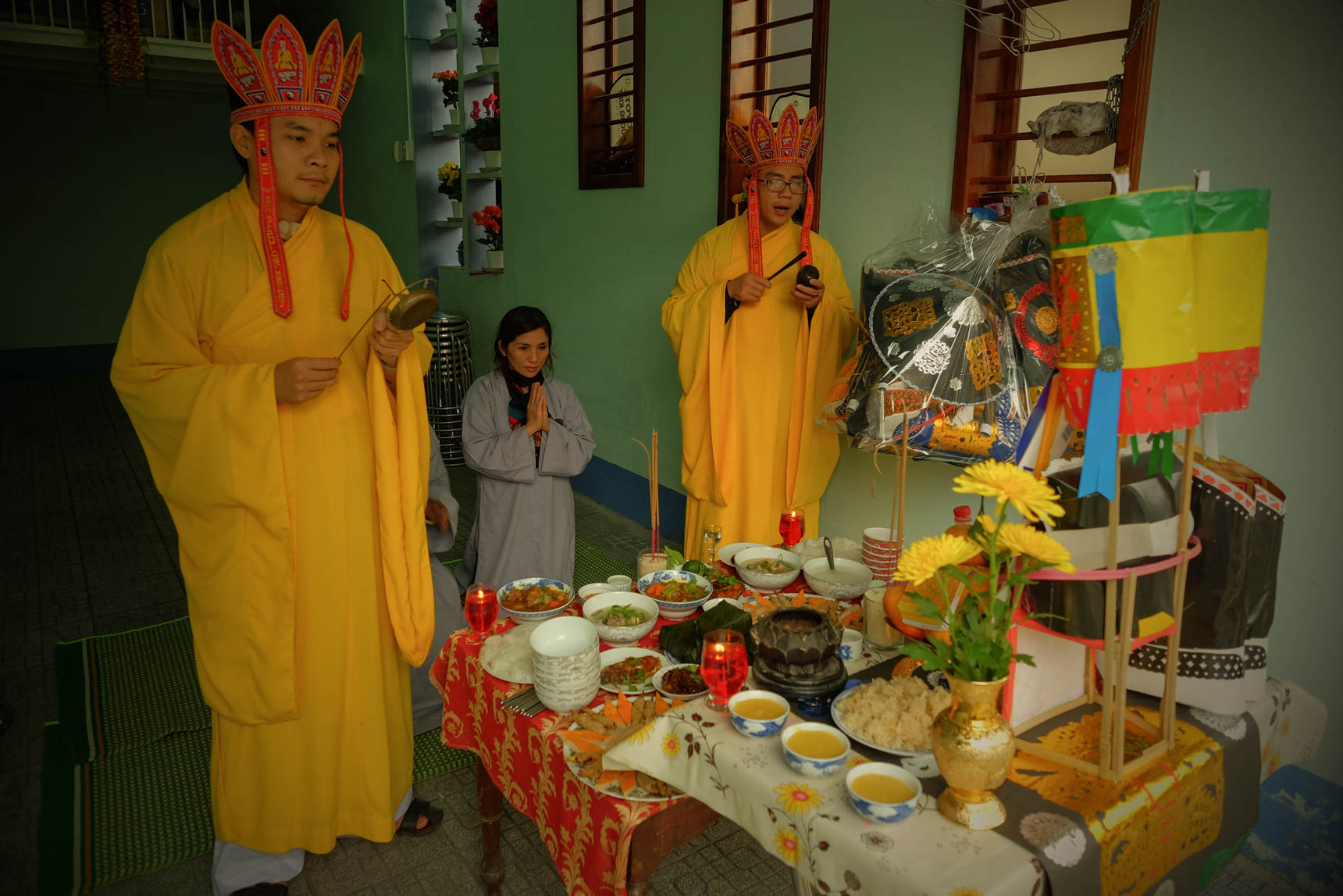 Buddhist Priests, Tet New Year