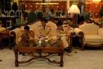 Military Officers in Hotel Lobby