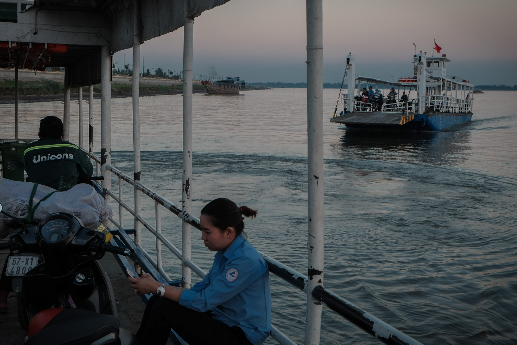Ferry, Tân Châu, Mekong Delta