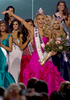 BATON ROUGE, LOUISIANA. Miss Oklahoma reacts as she wins the 2015 Miss USA contest at The Baton Rouge River Center in Baton Rouge, Louisiana. The pageant is especially controversial this year after co-owner of Miss Universe, Donald Trump, made disparaging remarks about Mexican immigrants. (Max Becherer/Polaris Images)