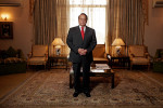 ISLAMABAD, PAKISTAN. Nawaz Sharif, Prime Minister of the Islamic Republic of Pakistan, stands for a photo at the Prime Minister’s residence in Islamabad, Pakistan on Thursday August 15, 2013. Prime Minister Sharif is starting his third term as the elected Prime Minister of Pakistan. His last term as Prime Minister came to an abrupt end when General Pervez Musharraf led a military coup against him in 1999. 