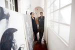 Author and editor Miriam Mabel Martinez and artist Ivan Gonzalez de Leon at their home in the Condesa, Mexico City.