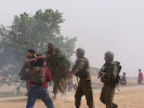 Israel Army in the village after a demonstration against the Wall.