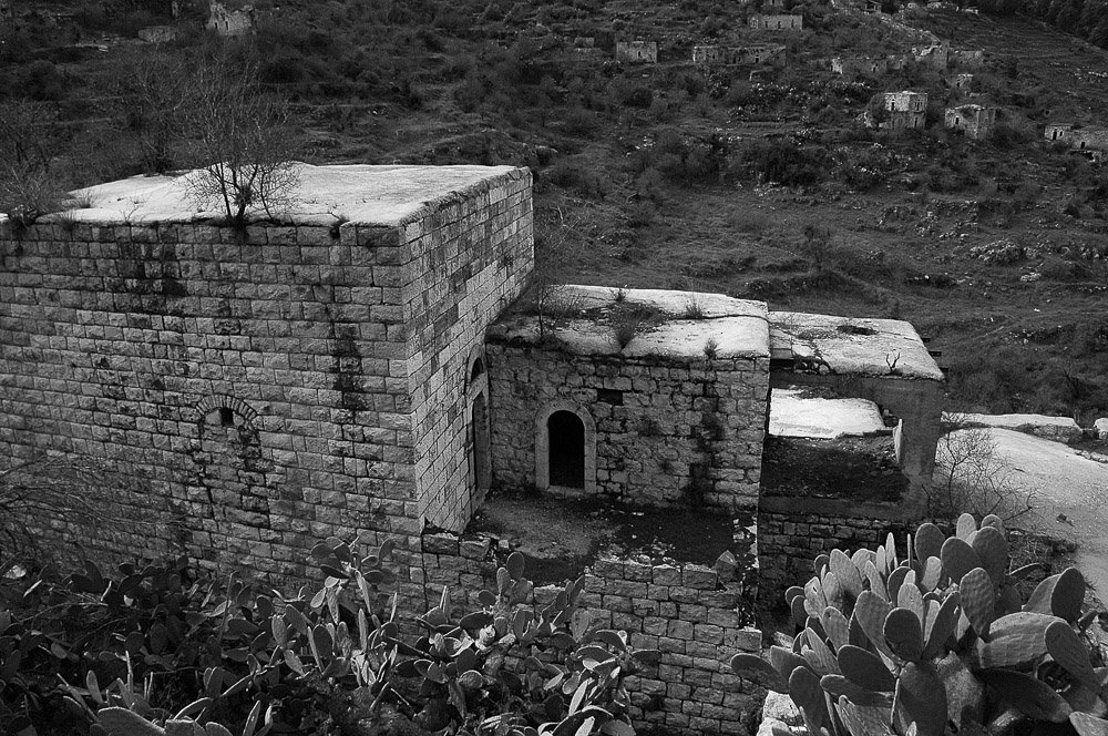 Lifta was a Palestinian village on the outskirts of Jerusalem. The population fled during the Nakba in 1948. The village is fairly intact; in 2012 plans to rebuild the village as an upscale neighborhood were rejected by the Jerusalem District Court.