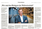 Jochen Thewes, CEO of the German logistics company DB Schenker, is posing for a portray for newspaper Frankfurter Allgemeine Zeitung at a storage facility in Neu-Isenburg in Germany