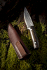  Damascus steel knife and sheath