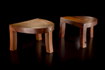 hand made wooden furniture - pair of stools