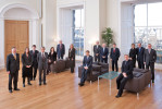 members of the board for Bank of Scotland annual report. photographed in head office on the Mound, Edinburgh