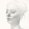 Double exposure nude portrait of a young woman