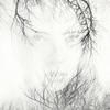 double exposure  portrait of a girl with branches