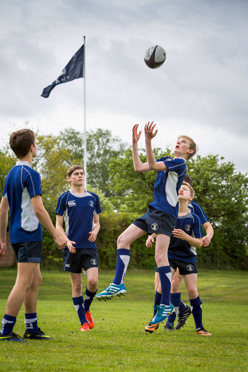children from Kelvinside Academy Rugby team, 