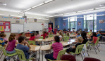 Locust Grove middle school classroom with class in session