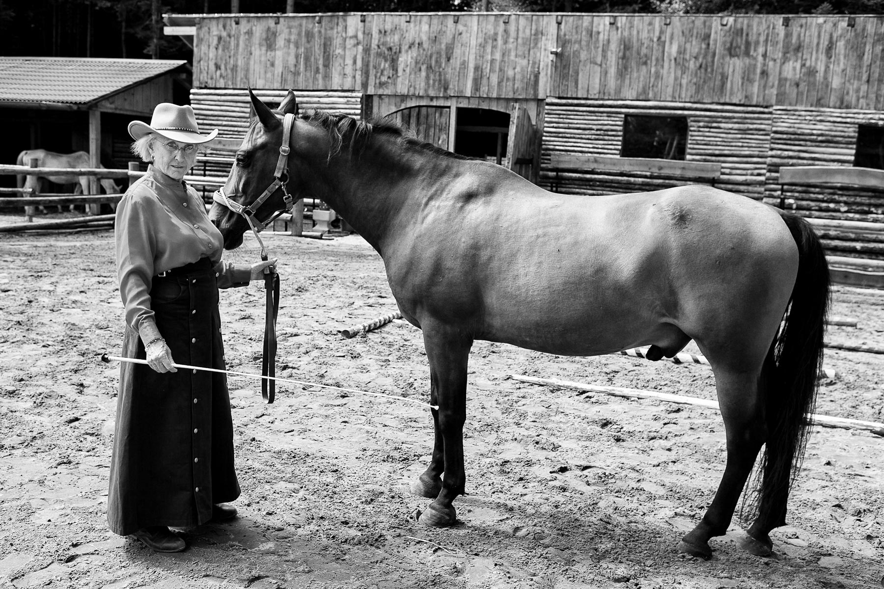 Photos of world-renowned equine expert Linda Tellington-Jones by Luka Dakskobler.