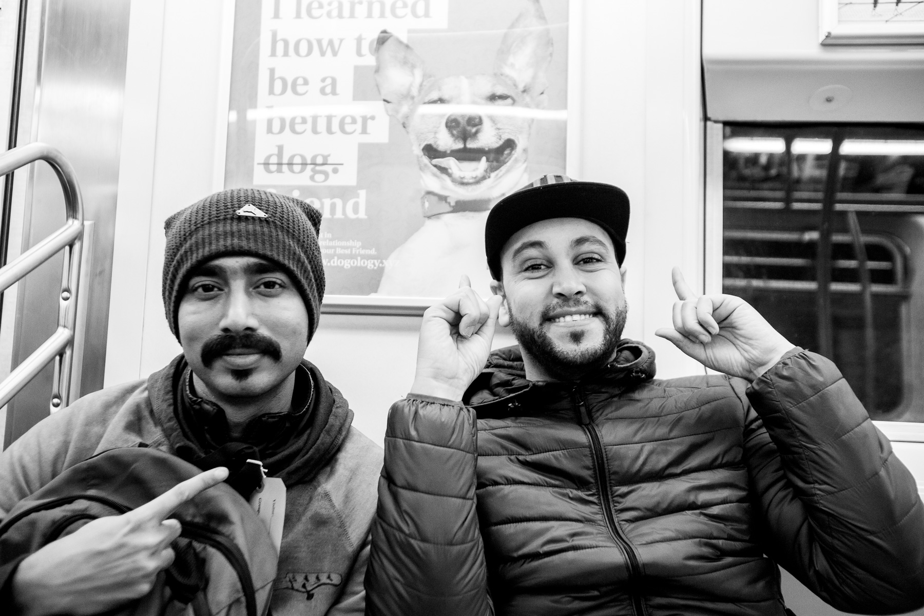 Suman Das, Indian actor, and Abdelkarim Medouri aka Karim El Gang, Algerian rapper. (New York, USA, 2018)