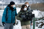 Director Marko Šantić and Director of photography Ivan Zadro on the set of Wake Me.