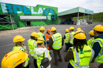 International guests visit the RCERO Ljubljana mechanical biological treatment plant on their zero waste study tour of Slovenia organized by Zero Waste Europe on May 8, 2019.