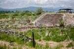 A mound of less than 5% of landfilled residual waste is seen in Ljubljana's landfill on May 10, 2019.